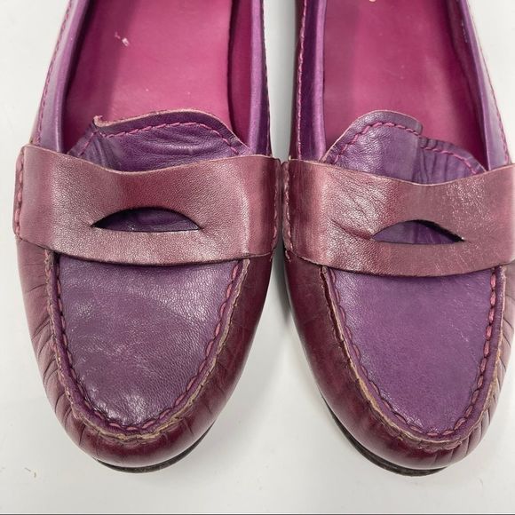 Cole Haan NikeAir Penny Loafers Women’s Size 9.5B Shoes Burgundy/PurpleSlip On - Picture 3 of 10